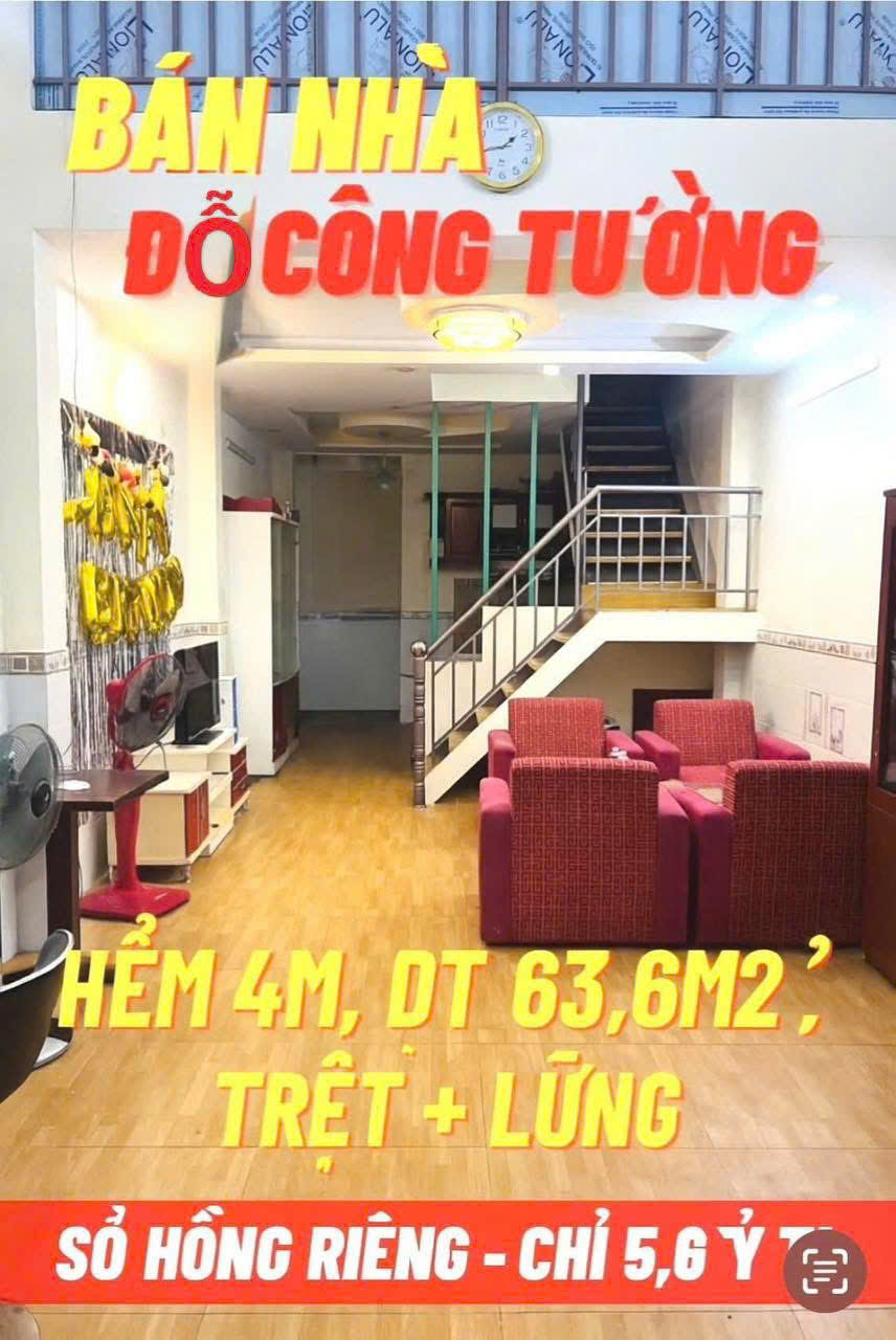 (TÂN PHÚ GIÁ TỐT ) Hẻm XH 4m Sạch Đẹp Đường Đỗ Công Tường Phường Tân Qúy 4x16m Cấp 4 giá 5.6 Tỷ Tl