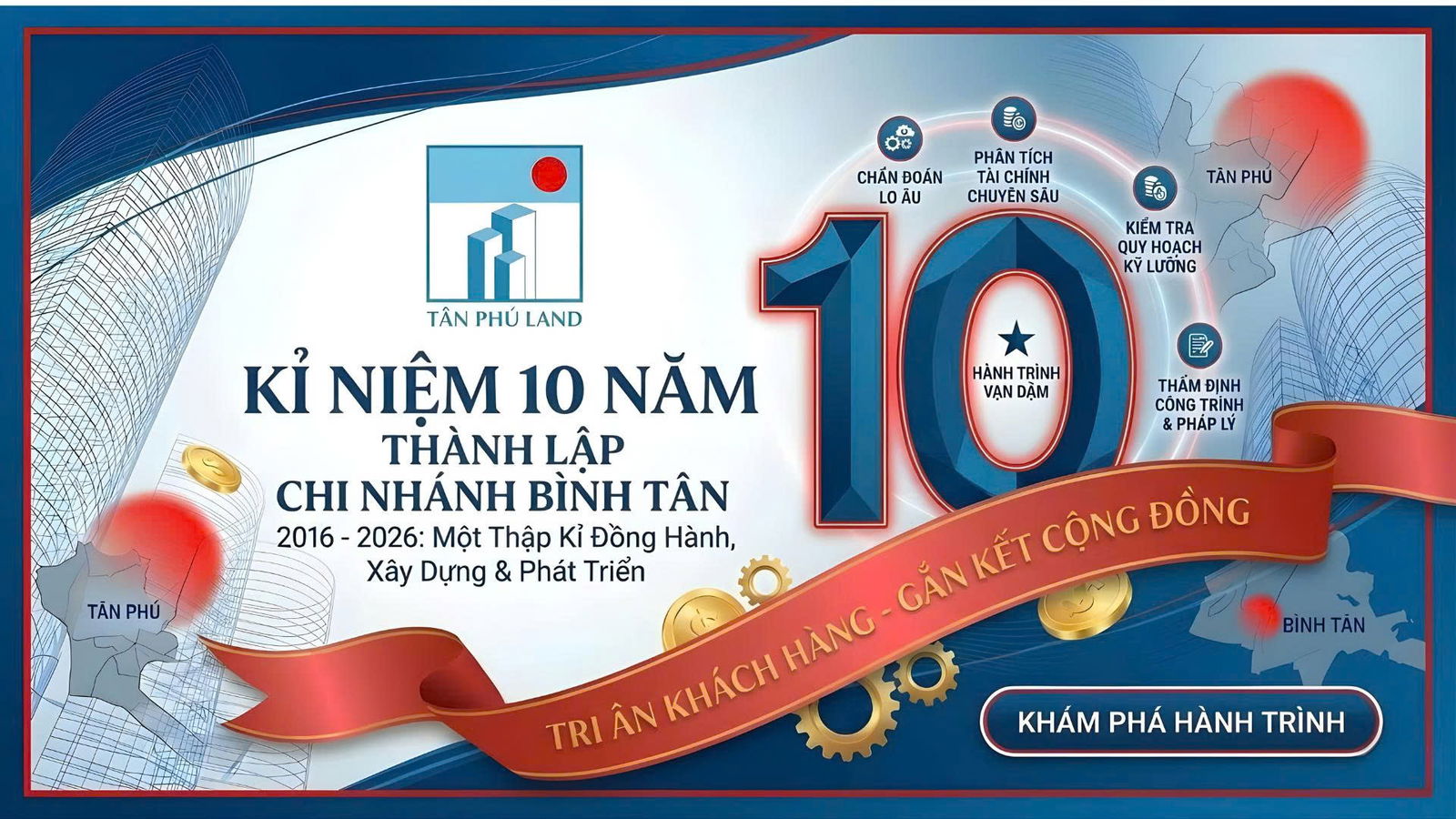 Hành Trình 10 Năm Phát Triển Của Tân Phú Land chi nhánh Bình Tân