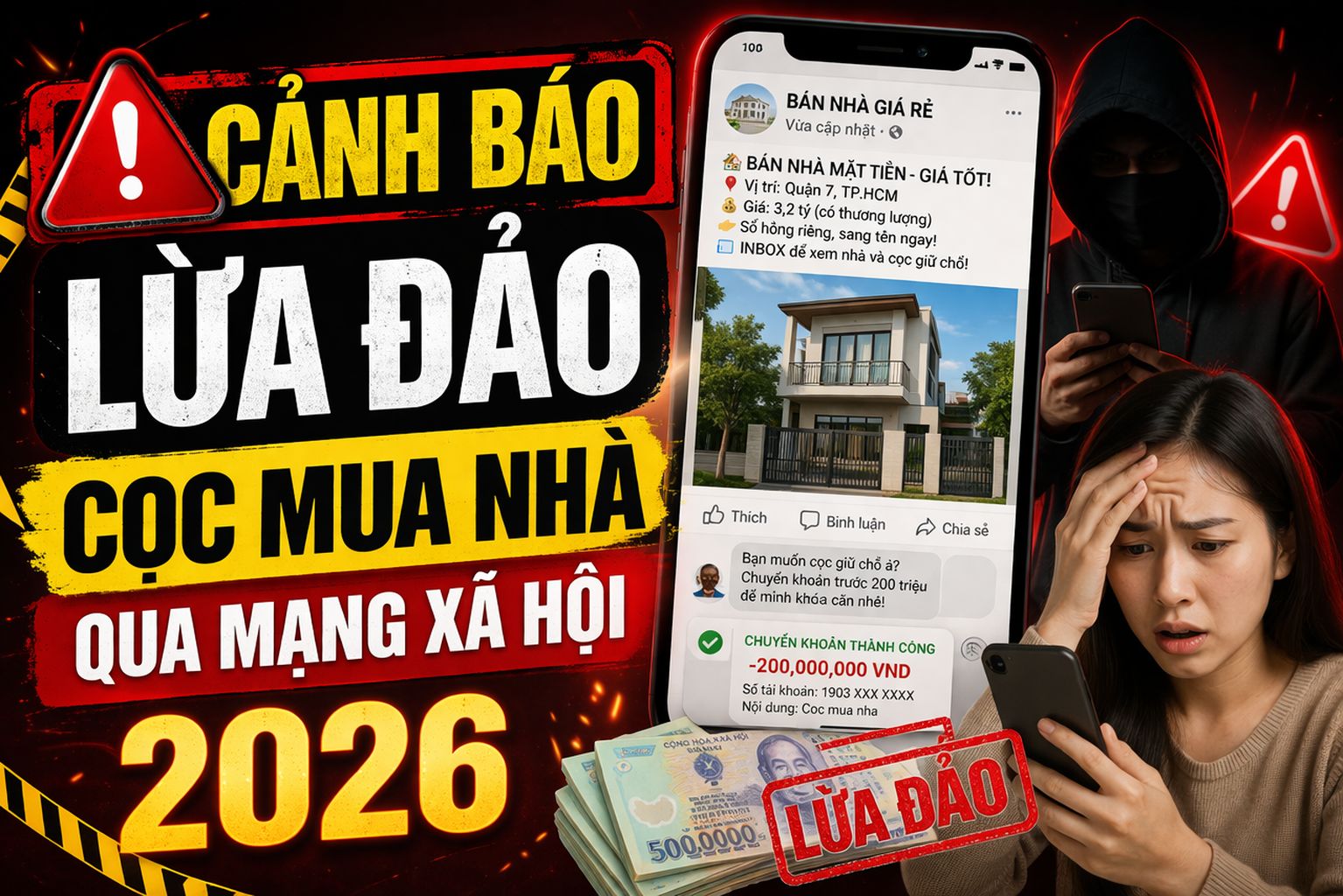 Cảnh báo lừa đảo cọc mua nhà qua mạng xã hội 2026