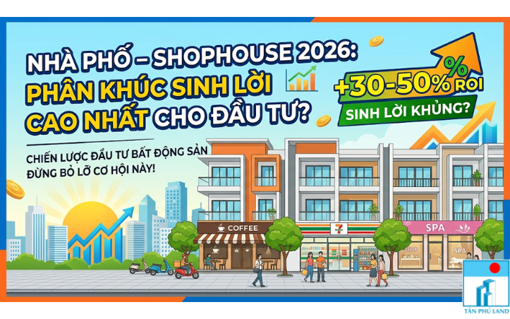 Nhà phố – Shophouse 2026: Phân khúc sinh lời cao nhất cho đầu tư?