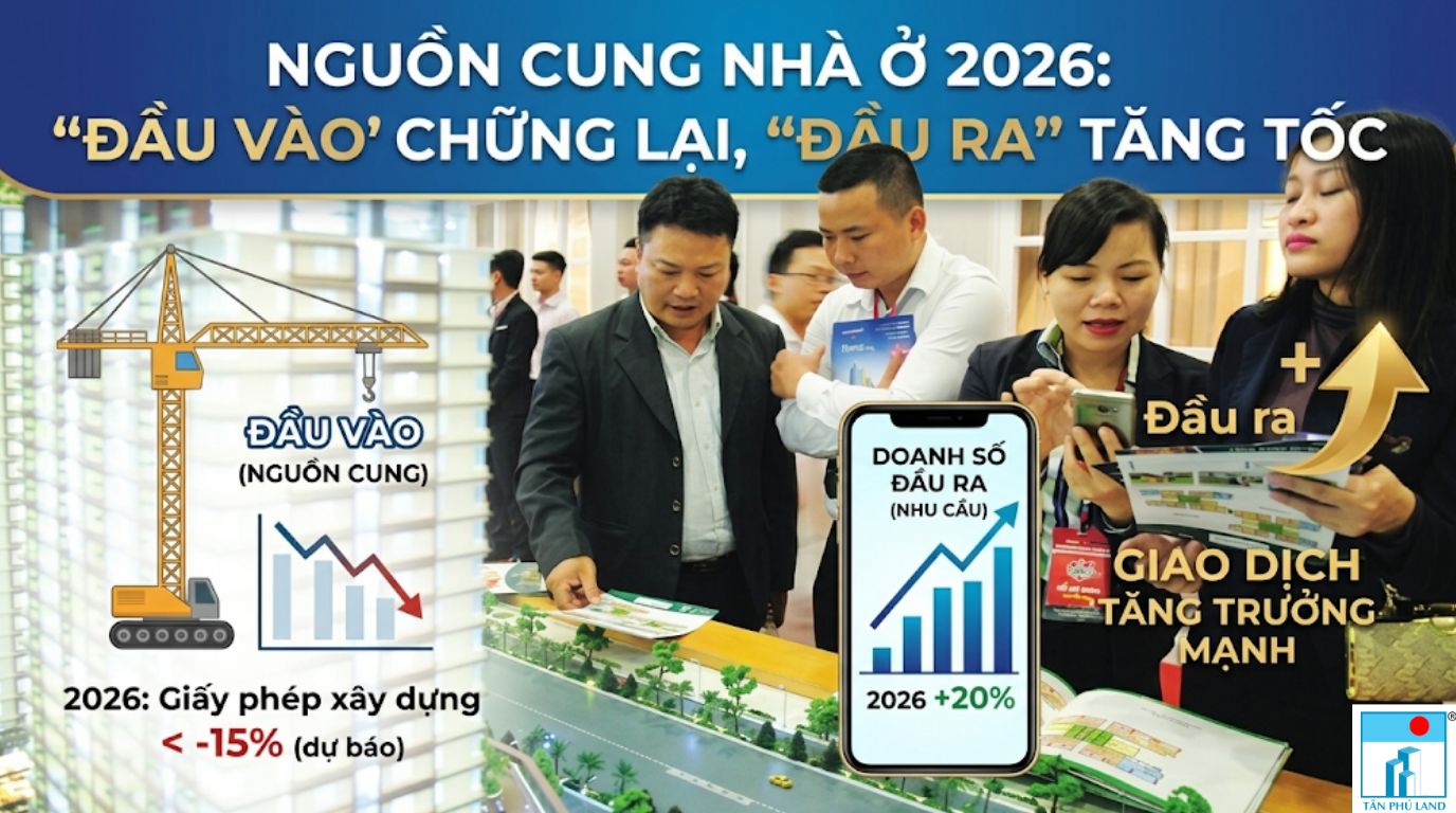 Nguồn cung nhà ở 2026: “Đầu vào” chững lại, “đầu ra” tăng tốc