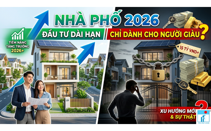 Nhà phố 2026: Đầu tư dài hạn hay chỉ dành cho người giàu?