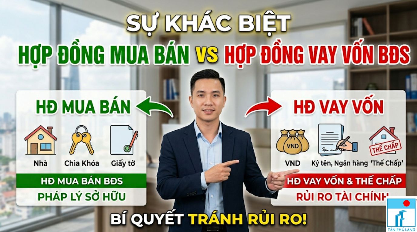 Hợp đồng mua bán vs vay vốn BĐS: Khác gì và rủi ro bạn cần biết