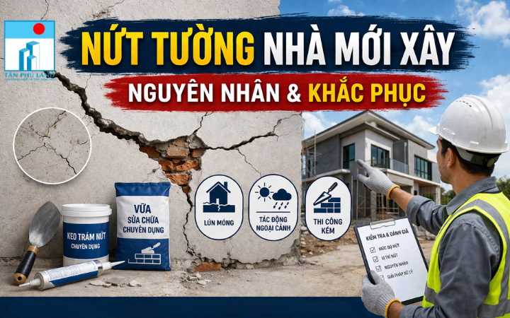 Nứt tường nhà mới xây: Nguyên nhân và cách xử lý hiệu quả