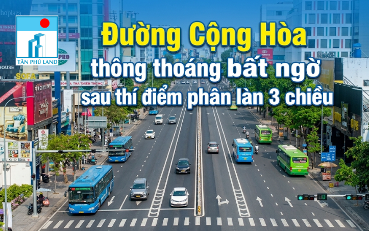 Đường Cộng Hòa thông thoáng bất ngờ sau thí điểm phân làn 3 chiều