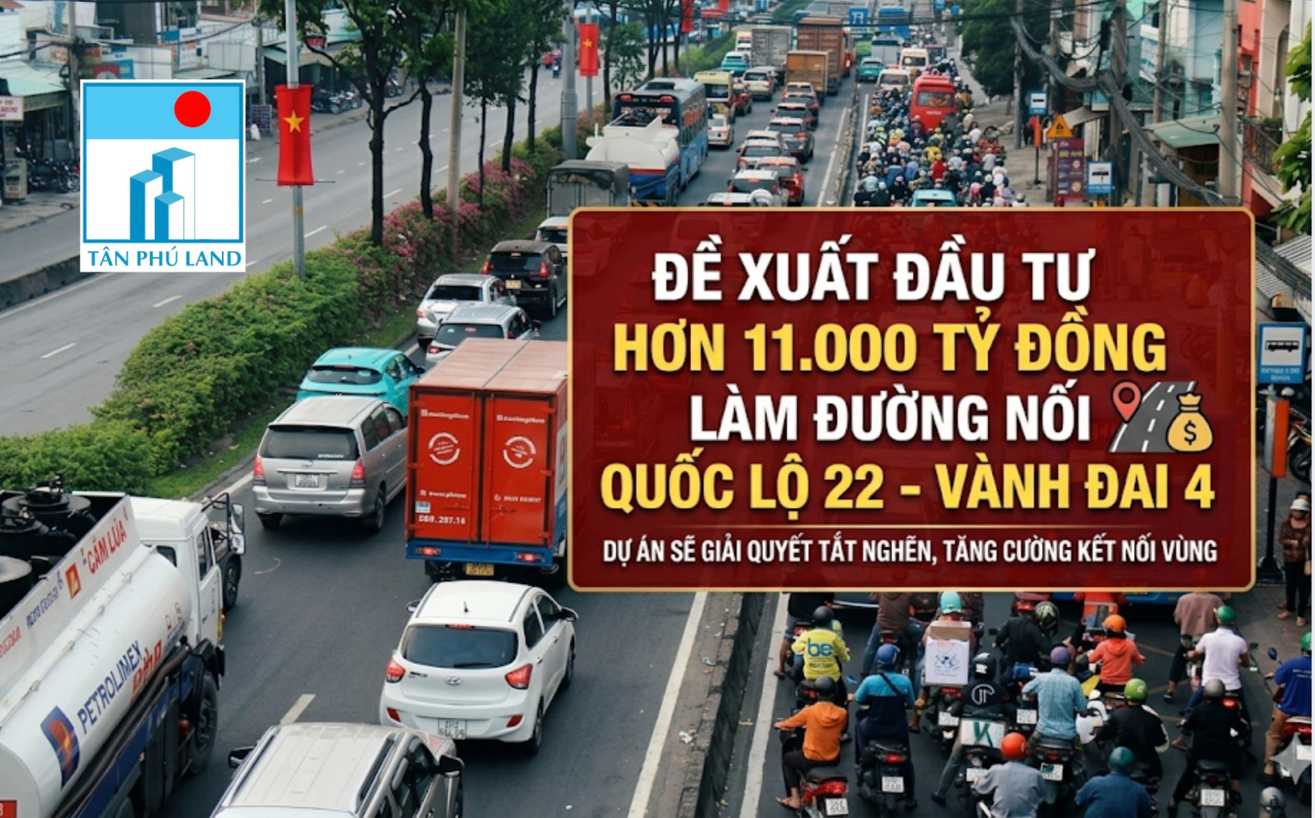 Đề xuất đầu tư hơn 11.000 tỷ đồng làm đường nối quốc lộ 22 - Vành đai 4