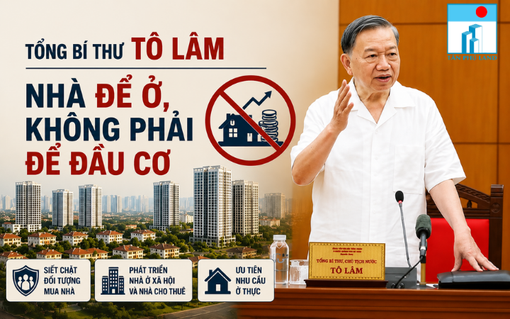 Tổng bí thư Tô Lâm: Nhà để ở, không phải để đầu cơ