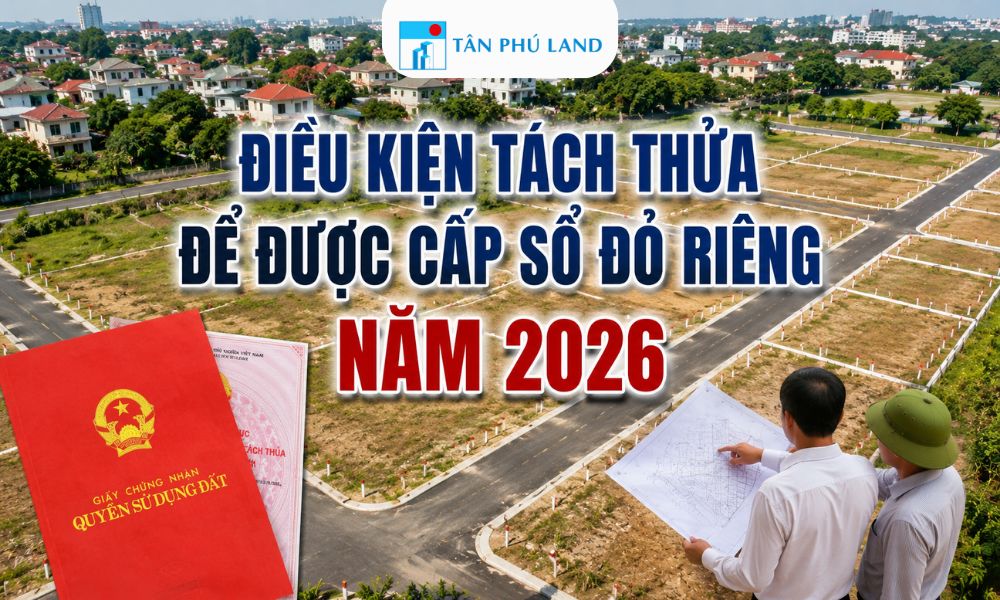 Điều Kiện Tách Thửa Để Được Cấp Sổ Đỏ Riêng Năm 2026