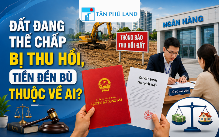 Đất đang thế chấp bị thu hồi, tiền đền bù thuộc về ai?