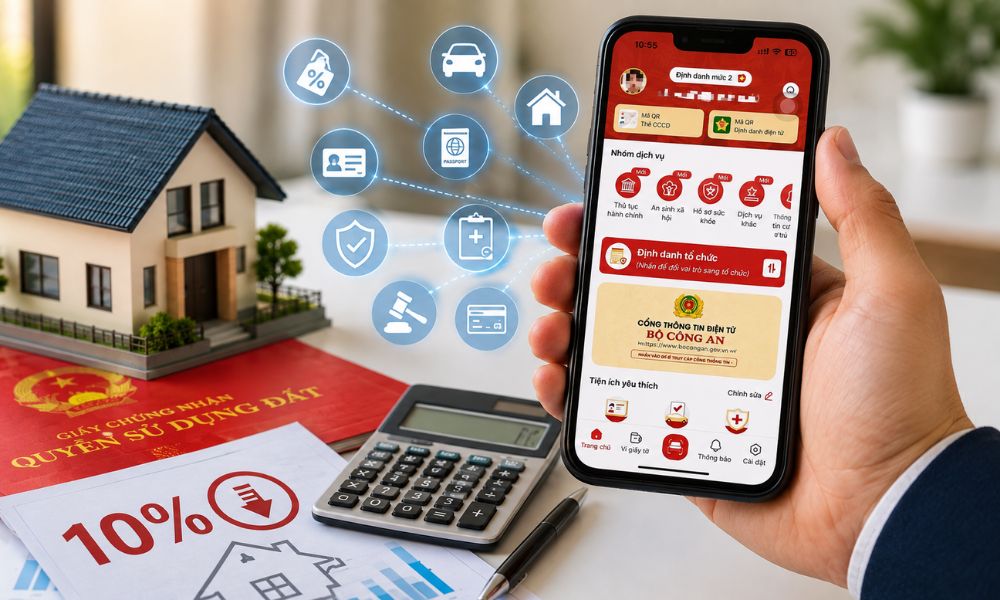 Có VNeID mức 2 được miễn, giảm 10 khoản phí từ 15/8/2026